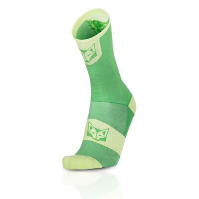 Chaussettes de vélo coupe haute vert pomme et vert citron vert (Outlet)