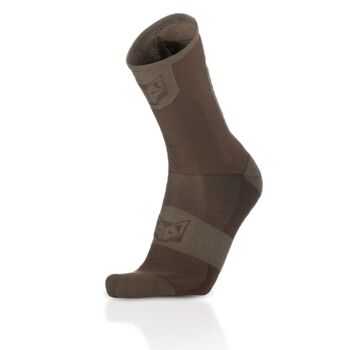 High Cut Cycling Socks Coffee & Gold (Outlet) 1