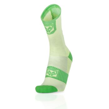 Chaussettes de cyclisme coupe haute vert lime et pomme verte (Outlet) 1