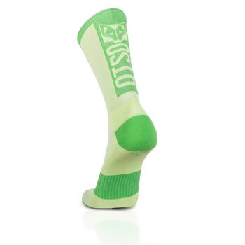 Chaussettes de cyclisme coupe haute vert lime et pomme verte (Outlet) 2