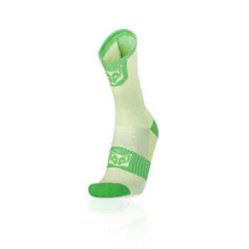 Chaussettes de cyclisme coupe haute vert lime et pomme verte (Outlet) 5