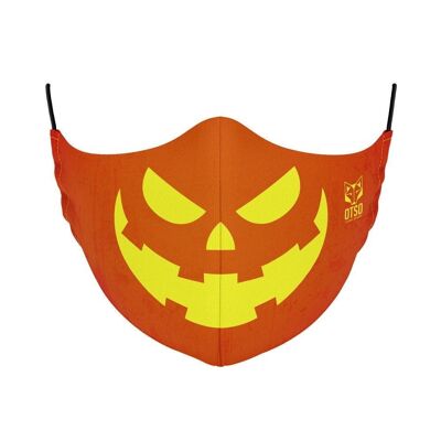 Maschera di Halloween arancione e gialla