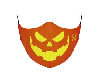 Masque orange et jaune d'Halloween