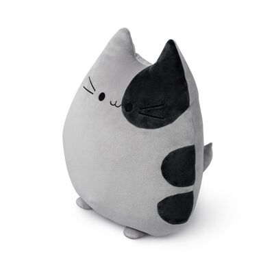 Coussin, Sweet Kitty, gris, polyester