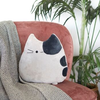 Coussin, Sweet Kitty, gris, polyester 3