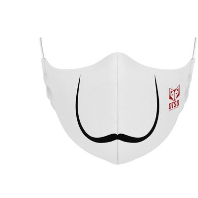 Mascarilla Moustache White