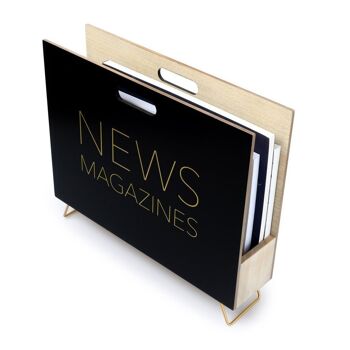 Porte-revues, News, noir, MDF 3