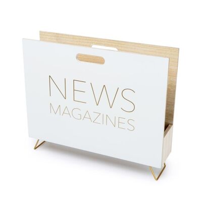Magazine rack, News, white, MDF