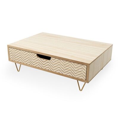 Monitor stand, Nordic, drawer, wood, MDF