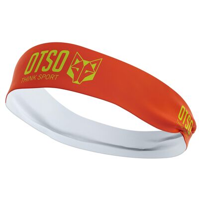 OTSO Sport Stirnband Fluo Orange / Fluo Gelb 8 cm / Größe S.