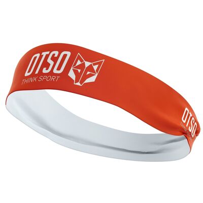 OTSO Sport Stirnband Fluo Orange / Weiß 8 cm / Größe S.