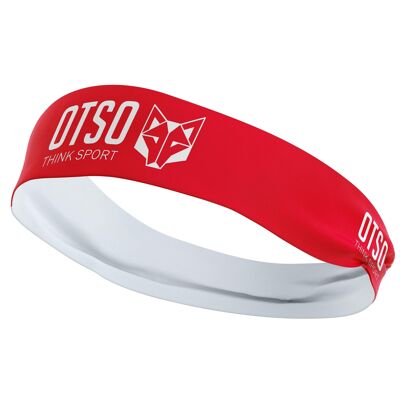 Stirnband OTSO Sport Rot / Weiß 8 cm / Größe S.