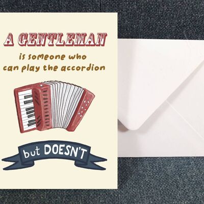 Accordion - Funny Art Greeting card