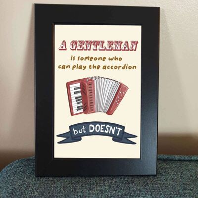 Accordion - Funny Framed 4x6" Print