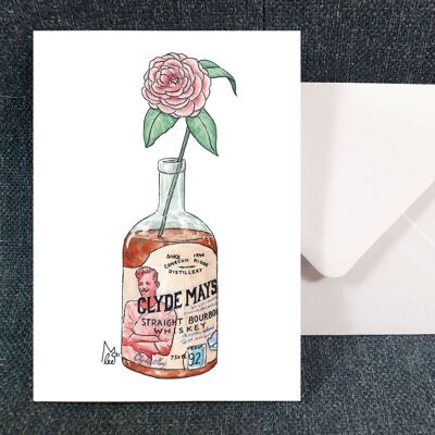 Alabama Camellia in Clyde May's Whiskey Greeting card
