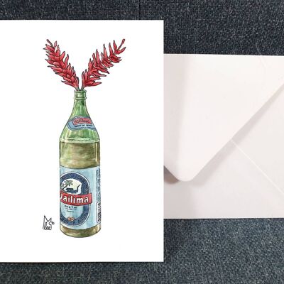 American Samoa Teuila in Vailima beer Greeting card
