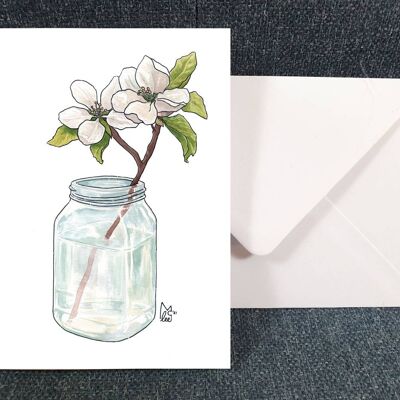 Arkansas Apple Blossom in Moonshine Greeting card