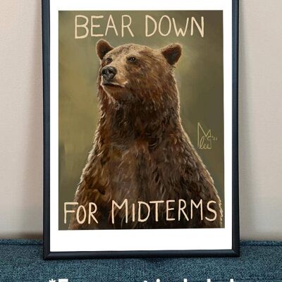Bear Down for Midterms - Art Print - Community TV show - A3 paper size