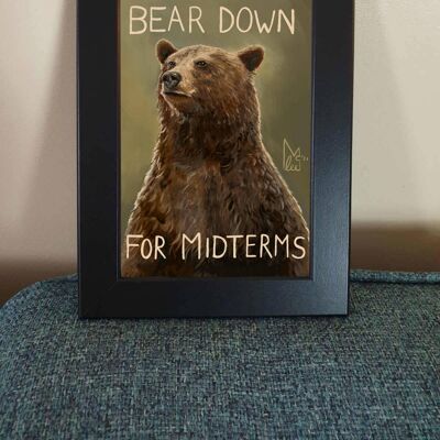 Bear Down for Midterms - Framed 4x6" Print - Community TV