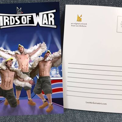 Birds of War - Its Always Sunny in Wrestlemania postcard