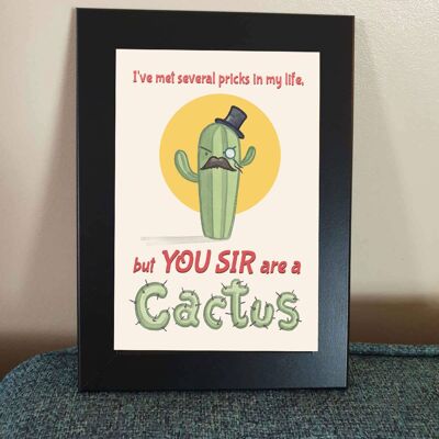 Cactus - Funny Framed 4x6" Print