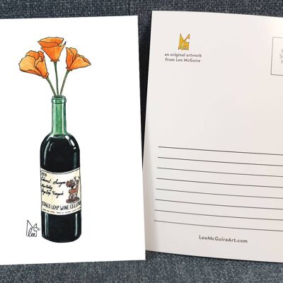 California Poppy in 1974 Stag's Leap Wine A6 Postcard