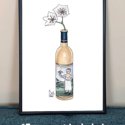 Connecticut Mountain Laurel in Sharpe Hill wine Art Print - A3 paper size