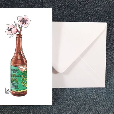 Delaware Peach Blossom in Dogfish Head IPA Greeting card