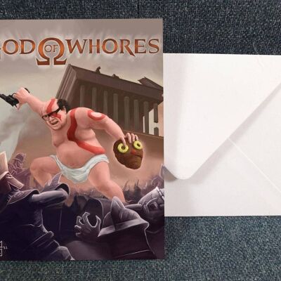God of Whores - A Danny Devito greeting card - IASIP