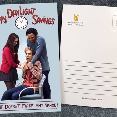 Happy Daylight Savings Community - Art Postcard