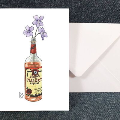 Illinois Violets in Malort Greeting card