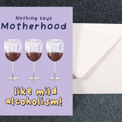 Motherhood -Funny Art Greeting card