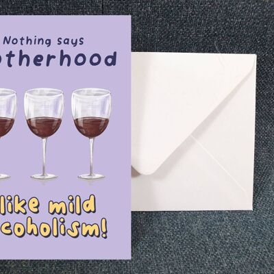 Motherhood -Funny Art Greeting card