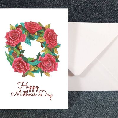 Mothers Day Flower Ring - Art Greeting card