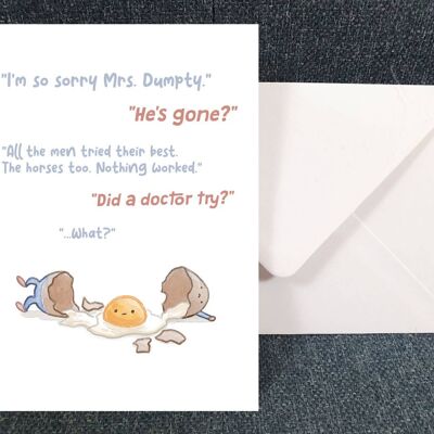 Mrs Dumpty - Funny Art Greeting card