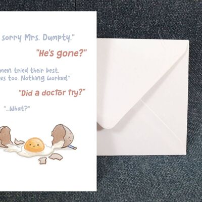 Mrs Dumpty - Funny Art Greeting card