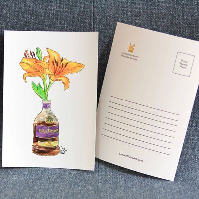 Orange lilies in Kilchoman A6 Postcard