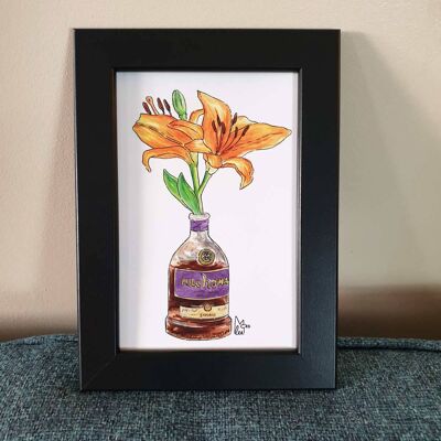 Orange lilies in Kilchoman Framed 4x6" print