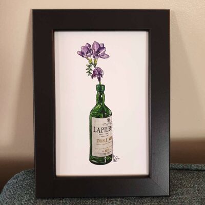 Purple flowers in Laphroaig Framed 4x6" print