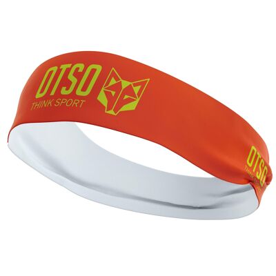 OTSO Sport Stirnband Fluo Orange / Fluo Gelb 10 cm / Größe M.