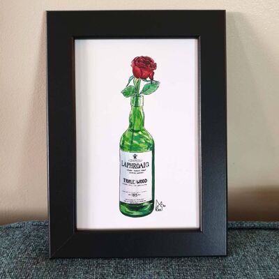 Rose in Laphroaig Framed 4x6" print