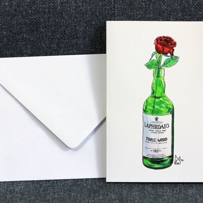 Rose in Laphroaig Greeting card