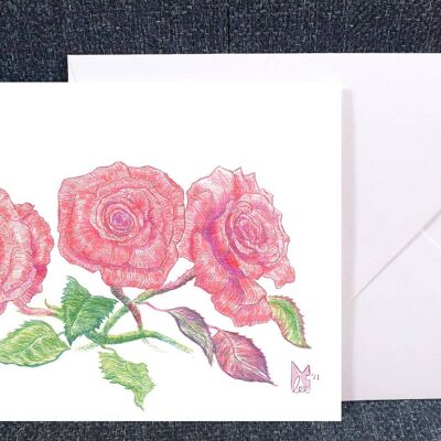 Roses - Art Greeting card