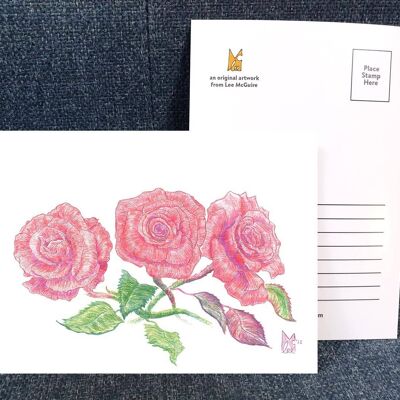 Roses - Art Postcard