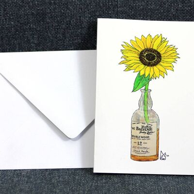 Sunflower in Balvenie Greeting card