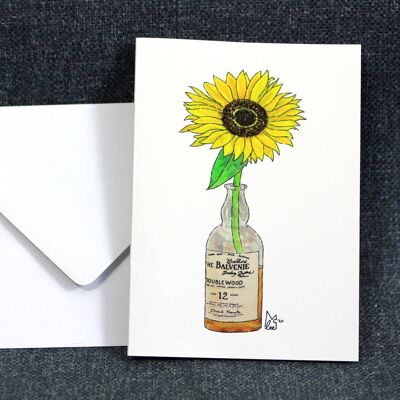 Sunflower in Balvenie Greeting card