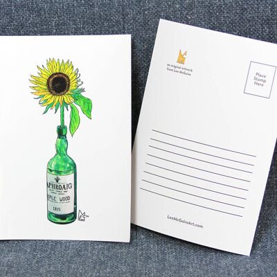 Sunflower in Laphroaig A6 Postcard