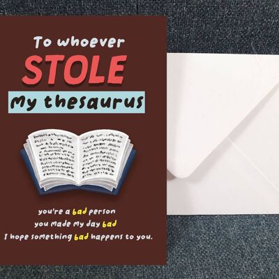 Thesaurus - Funny Art Greeting card