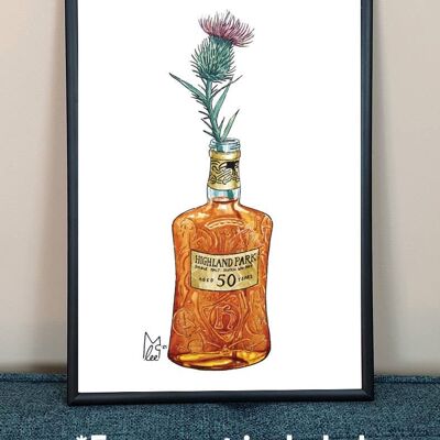 Thistle in Highland Park Art Print - A4 paper size