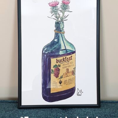 Thistles in Buckfast Art Print - A4 paper size